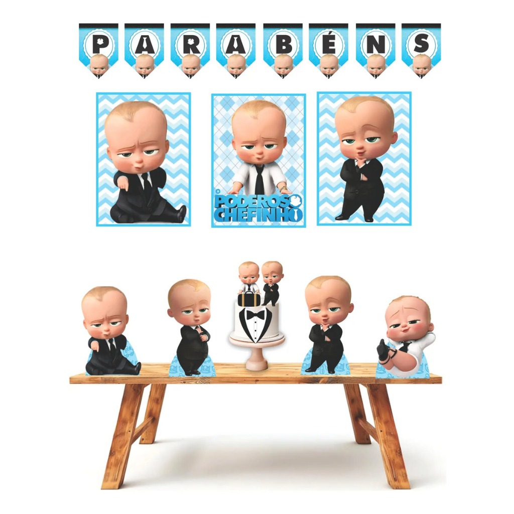Kit festa em casa personalizado fazemos todos os temas Poderoso Chefinho