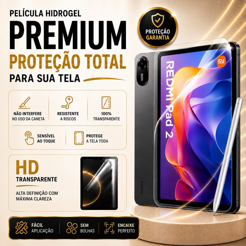 Película De Proteção Tela Tablet Xiaomi Redmi Pad 2 Anti Impacto