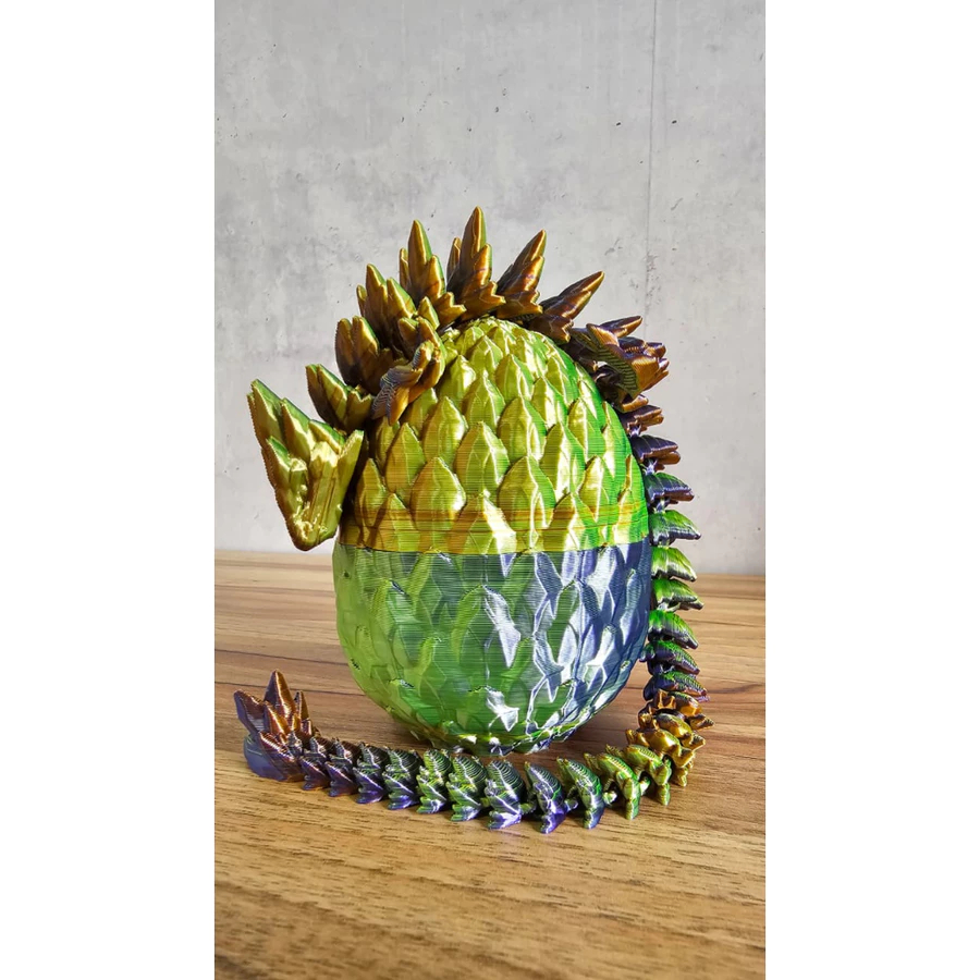 Dragão Articulado Com Ovo, Brinquedo Divertido, Fidget, Flexivel Sensorial , Presente Criativo.