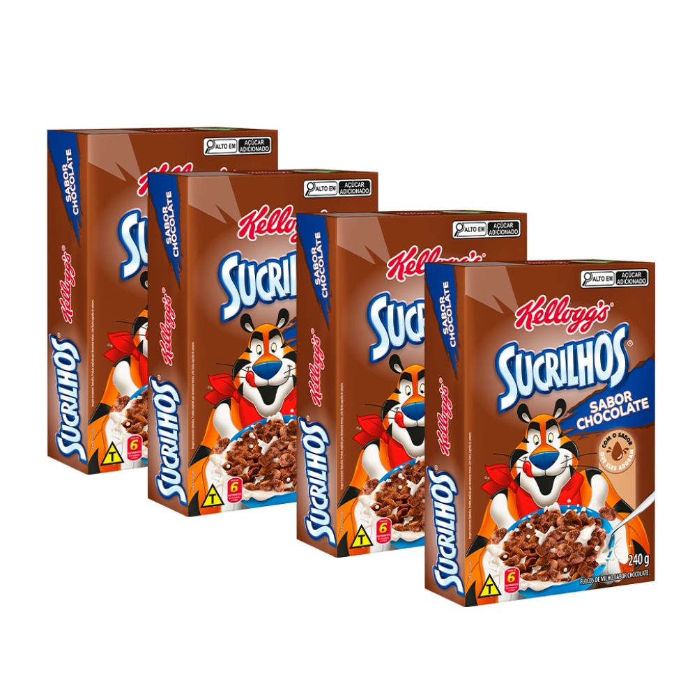 Combo Cereal Sucrilhos Chocolate 240G 4 unidades