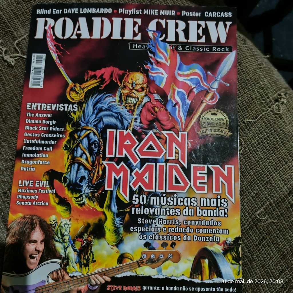 Revista Roadie Crew nr 221 Especial: Iron Maiden. Ano 2017