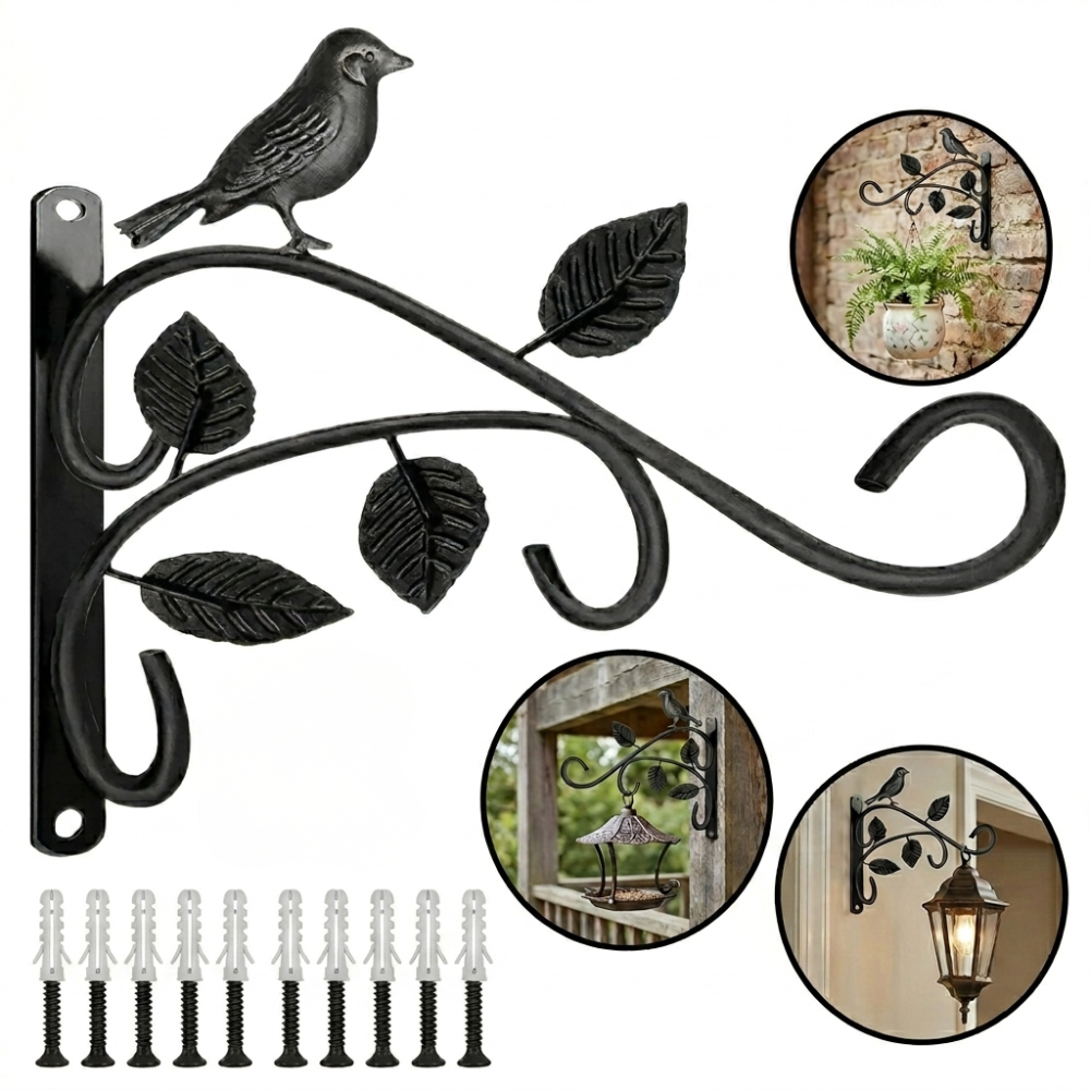 Suporte Mão Francesa de Ferro para plantas Gancho Resistente para vaso Parede Decoração metal