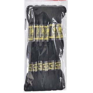 Detalhes do Kit De 2 Linhas Meada Para Bordado Ponto Cruz Com 06 Unidades BRANCA E PRETA