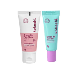 Kit Gel Facial Pele Plena e Hidratante Renovador Olhos de Gueixa Kokeshi