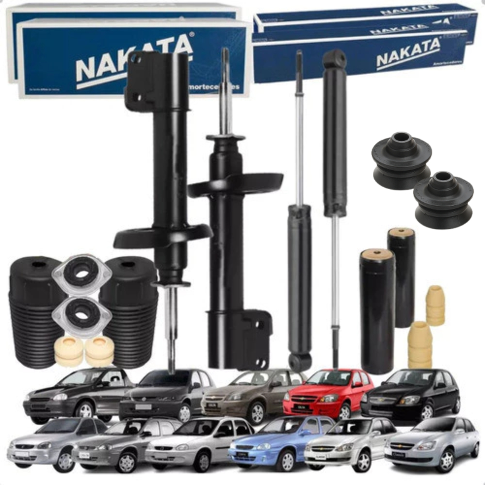 Kit 4 Amortecedor Nakata Dianteiro Traseiro Original Corsa Celta Prisma