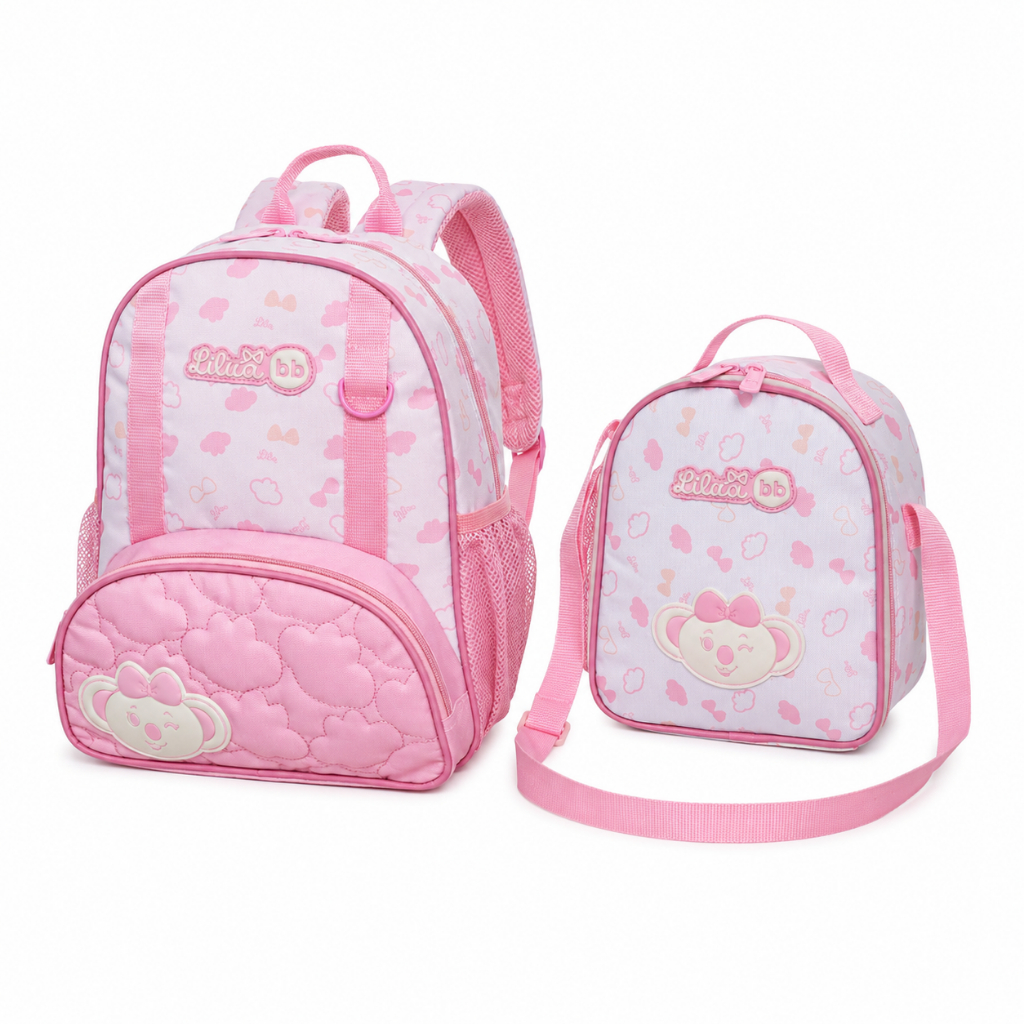 Kit Mochila Infantil Lilica Ripilica Com Lancheira Térmica Rosa Escolar Menina Estudo E Passeio