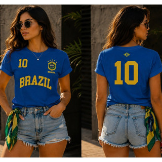 Camiseta Tema Copa do Mundo Futebol Estampa Exclusiva Unissex Tecido Macio e Excelente Acabamento