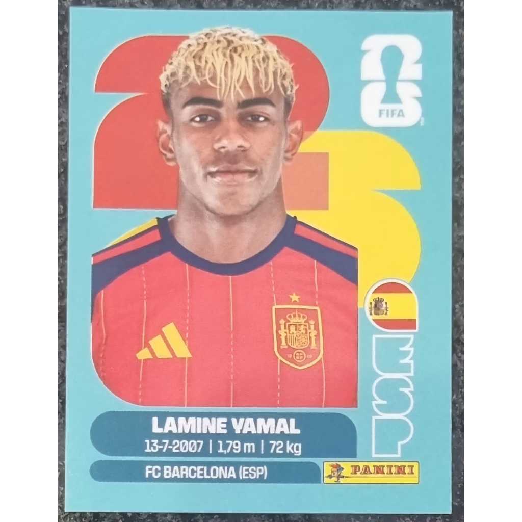 Figurinha do Lamine Yamal da Coleção de figurinhas da Copa Mundo 2026 - ESP 15