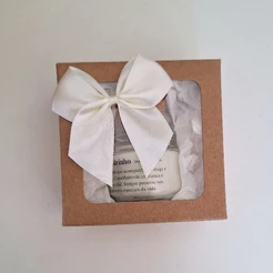 Caixa Presente Lembrancinha Madrinha/Padrinho/ Padrinhos Mini Vela Aromática - Vela Baby perfumada 30g