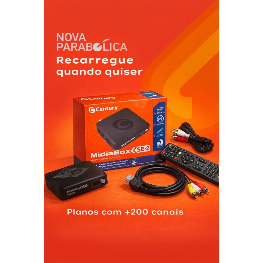 Receptor Nova Parabólica, Century Midiabox SE2, Canais HD Sem Mensalidade