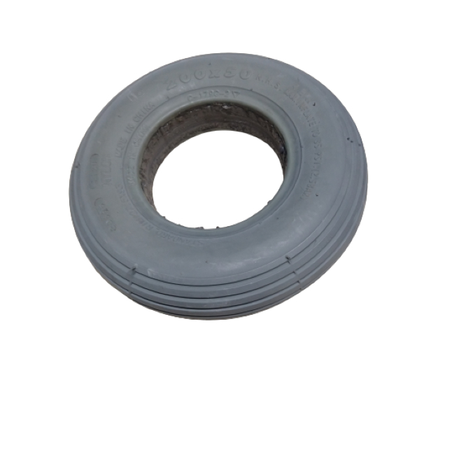 Pneu Dianteiro Maciço Cinza 200x50 Para Cadeira de Rodas Motorizada