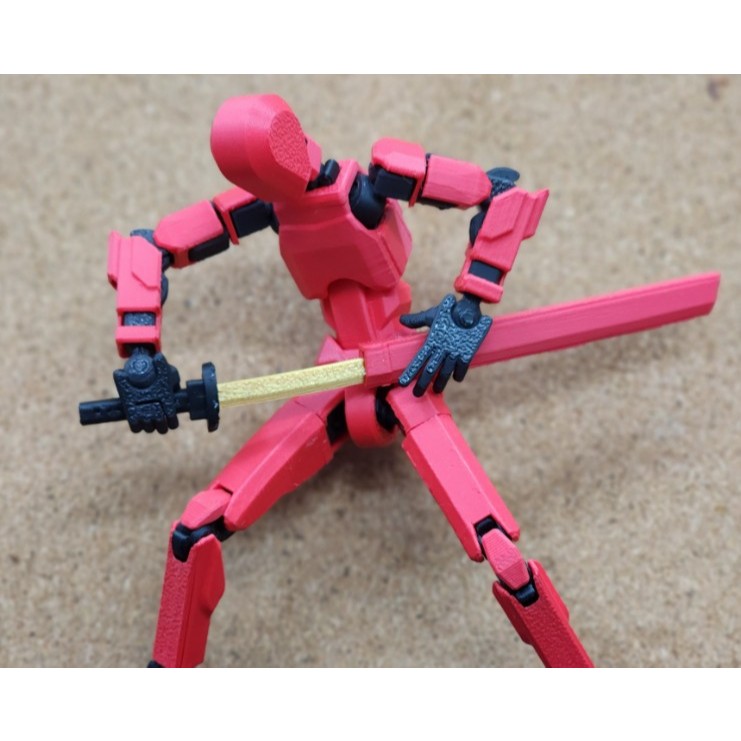 Sistema de espadas modular para Dummy13 Acessório kit com duas espada e 4 suporte modular - Impressão 3d