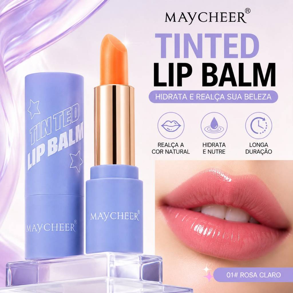 Batom Mágico Tinted Lip Balm Muda de Cor Conforme o pH dos Lábios