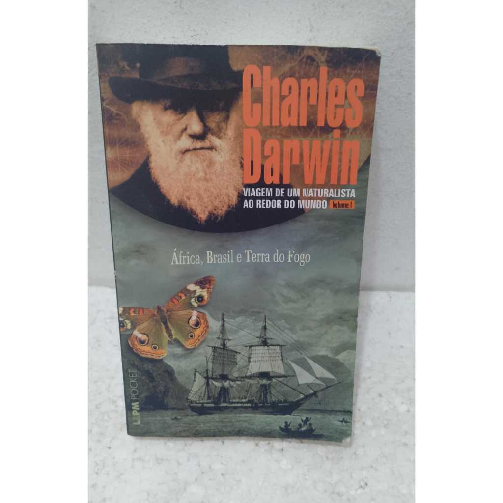 LIVRO- ÁFRICA, BRASIL E TERRA DO FOGO-2008- BOLSO- CHARLES DARWIN-USADO BOM ESTADO-RARO