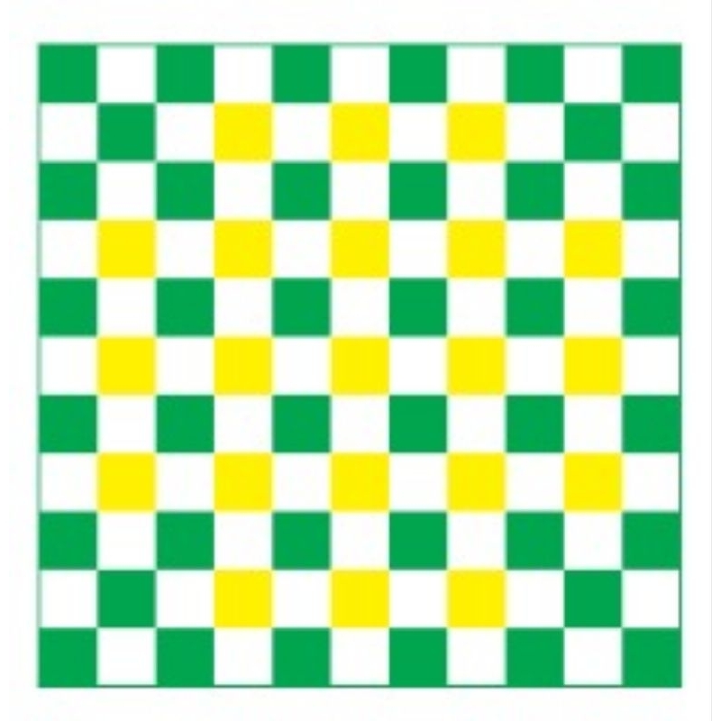 Papel Manteiga Xadrez verde e amarelo 15x15 cm 100unid