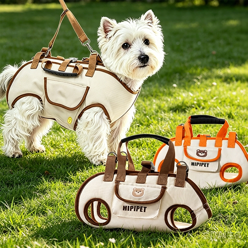 Cães Saindo Mochila Horizontal Portátil Bolsa De Gato De Tração Para Animais De Estimação,Bege/Laranja
