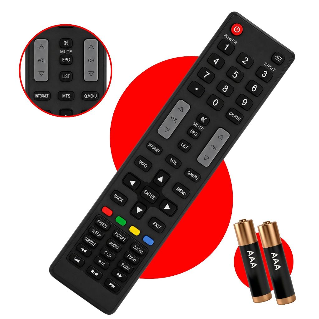 Controle Remoto Tv Semp Toshiba LCD LED Smart Compatível CT6710 32L2400 40L2400 48L2400 DI3245I
