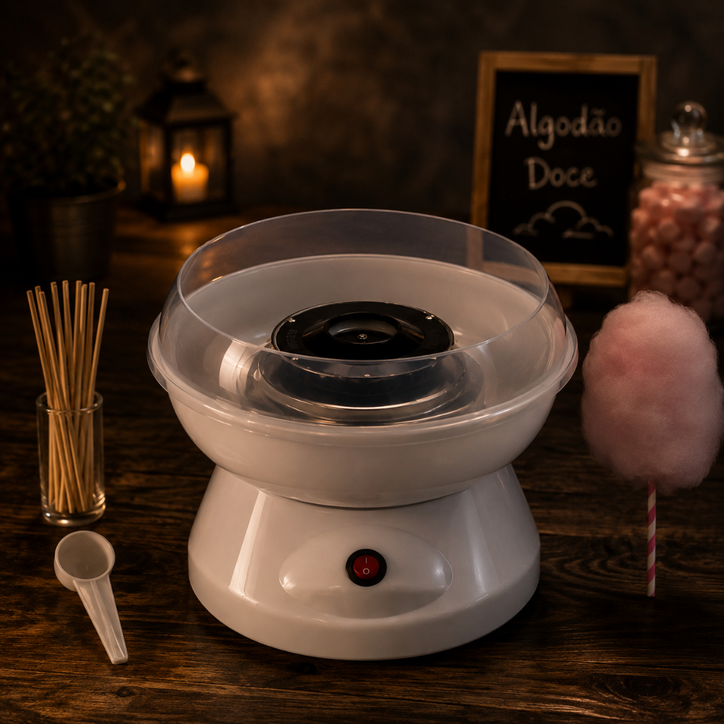 Máquina De Algodão Doce 110v ou 220v com Aquecimento Portátil  Cerâmico Cozinha Confeitaria Doces