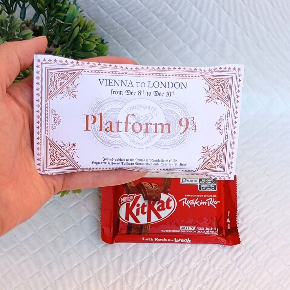 Rótulo Embalagem Chocolate Kit Kat Harry Potter personalizado lembrancinha de festa infantil aniversário