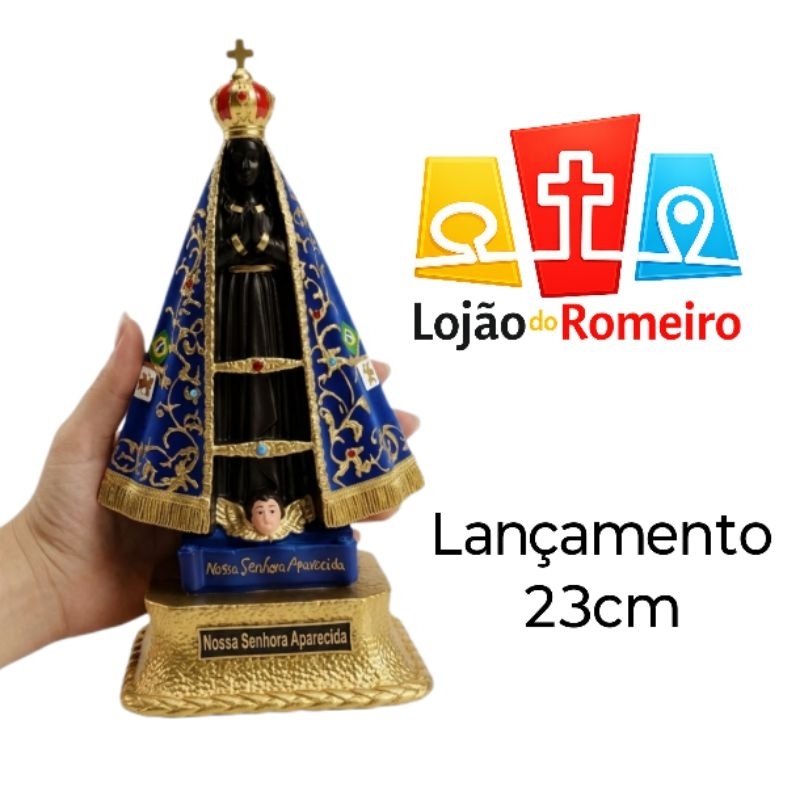 Nossa Senhora Aparecida inquebrável 25cm. PODE MOLHAR