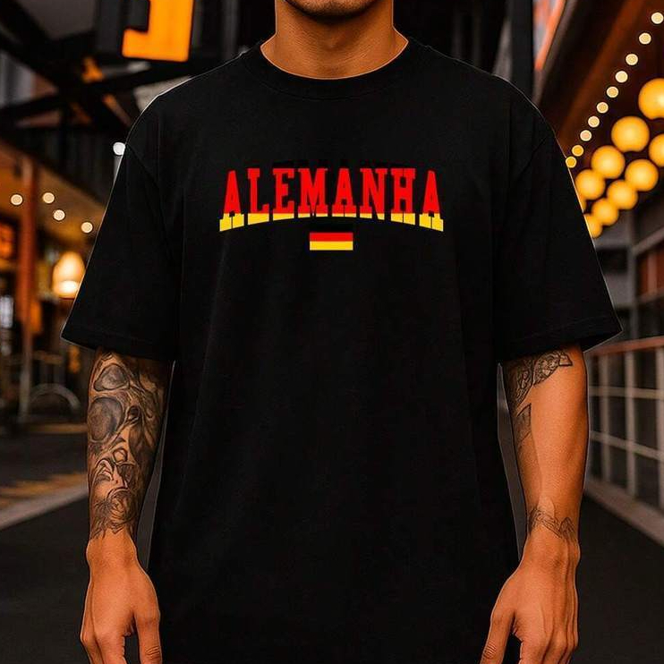 Camiseta Unissex Algodao Alemanha Camisa Blusa Casual Streetwear Esporte Moda MYN STORE