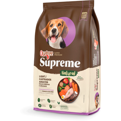 Ração Quatree Supreme Light Salmão e Frango Raça Média e Grande 15 kg