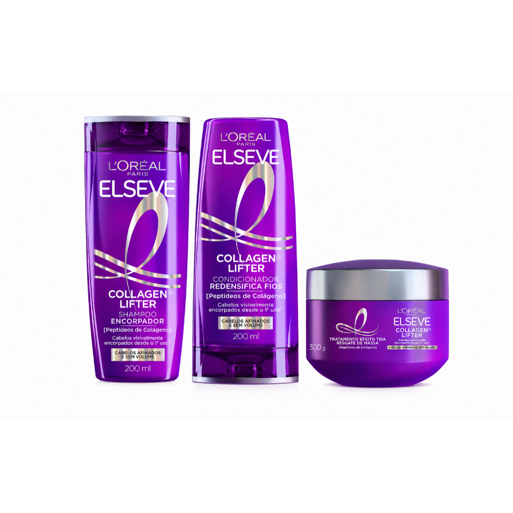 Kit Shampoo + Condicionador + Máscara Colágeno Elseve L'Oréal Paris