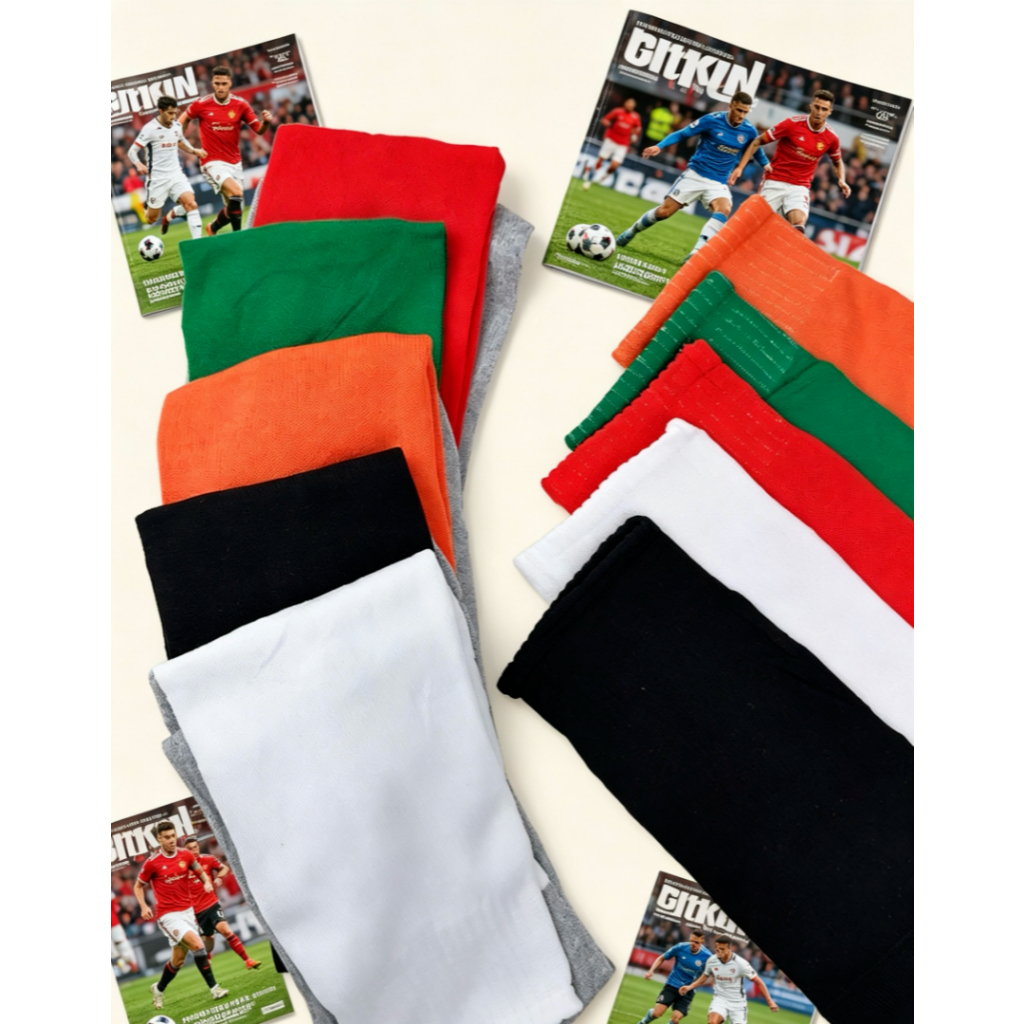 PACOTE COM 6 E 12 PARES DE MEIÃO DE FUTEBOL MASCULINO 40-46 COLORIDO — imagem 2 de 2