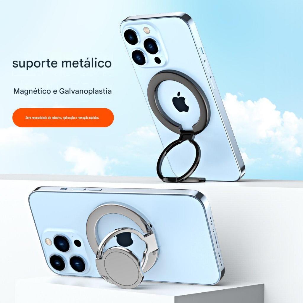 Suporte magnético 2 em 1 com anel, suporte para celular MAGSAFE para uso em carro e mesa