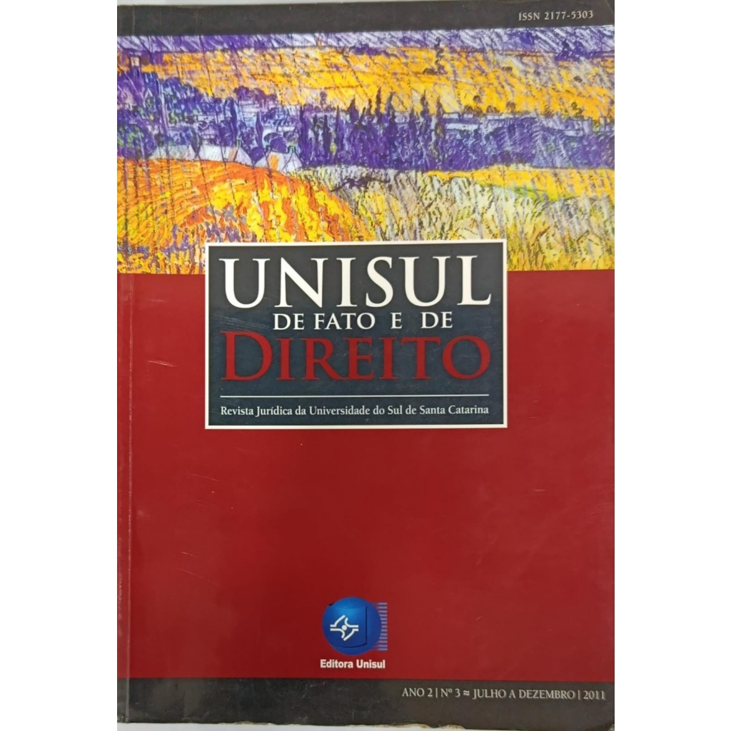 Livro Unisul de Fato  de Direito ano21 nº3 julho a dezembro 2011 DI0056