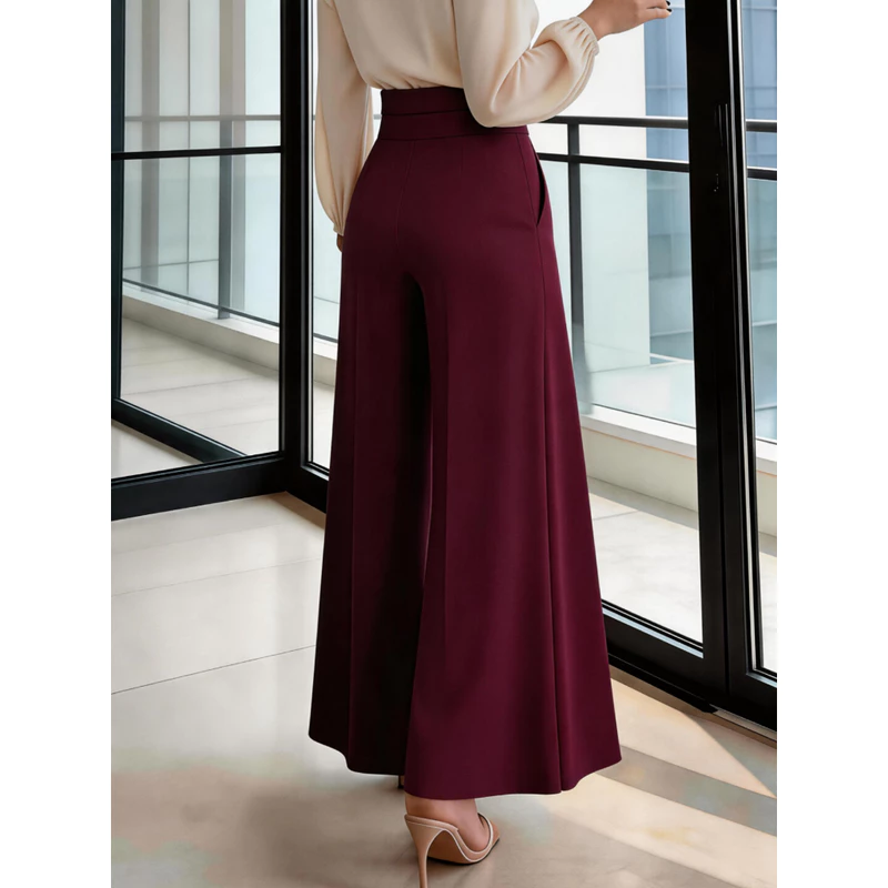 Calça de Terno Elegante de Cintura Alta com Perna Flare — foto 2