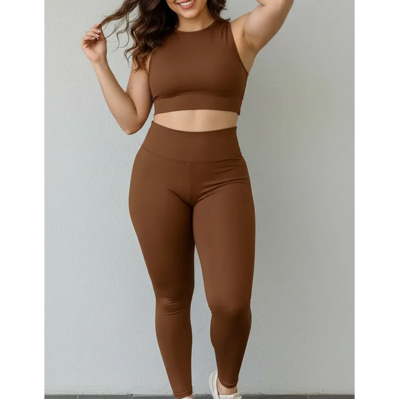 Legging Feminina Esportiva Modeladora Cós Alto Para Academia Corrida Yoga Treino Diário
