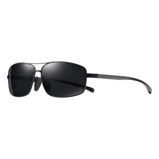 Óculos de Sol Polarizado UV400 Armação Alumínio Preto