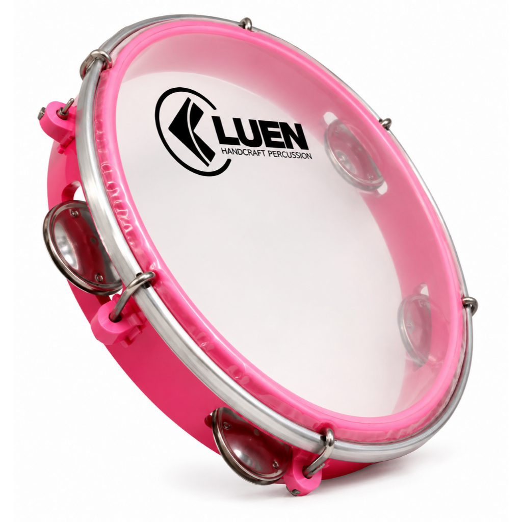 Pandeiro Rosa LUEN 8 Polegadas - Som e Estilo Único!