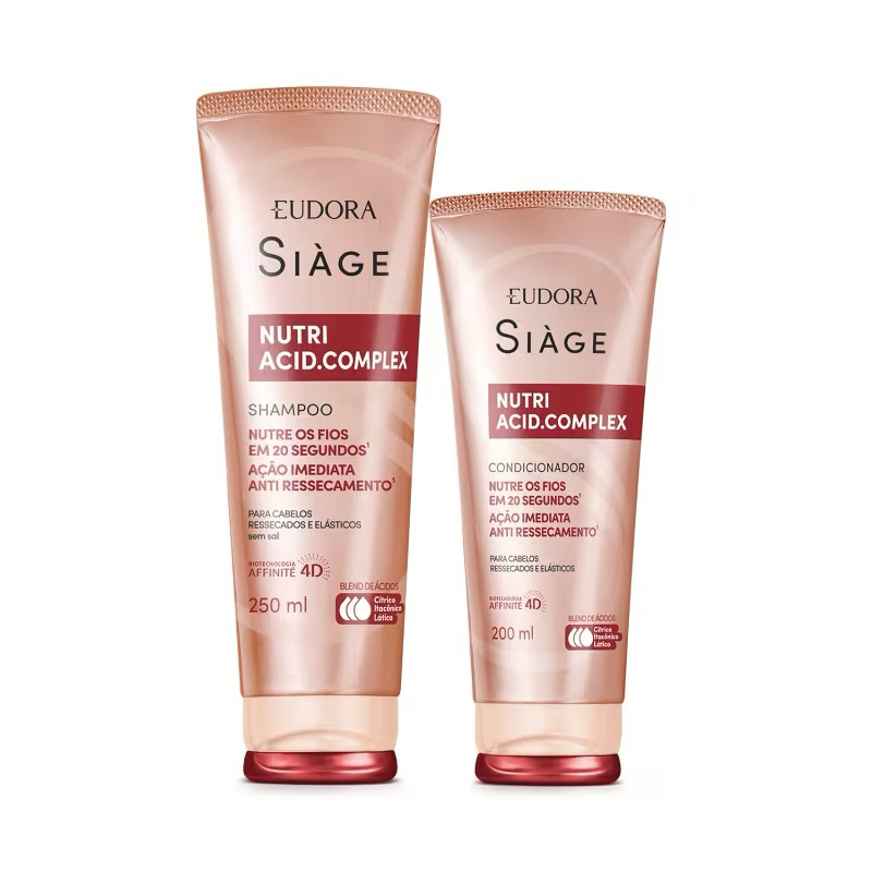 Combo Siàge Nutri Acid.Complex Eudora Shampoo e Condicionador
