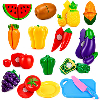 Kit Cozinha Infantil Comidinha de Brinquedo Frutinhas de Brinquedo de Cortar
