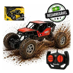 Carrinho Controle Remoto Rally Jipe Carro Grande Recarregavel Off Road Com Amortecedores 4x4 Kizumba