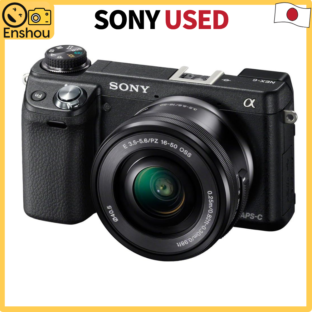 USED DoJapão[USADO]SONY Mirrorless Interchangeable-Lens Camera α NEX-6 with Zoom Lens Kit — Black NEX-6L/B JAN:4905524895360