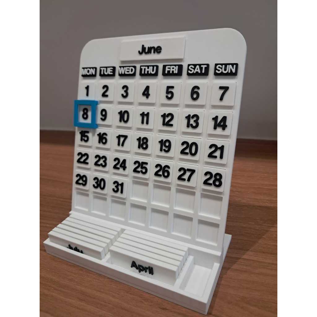 Calendário Perpetuo Criativo Infinito Mesa Decoração