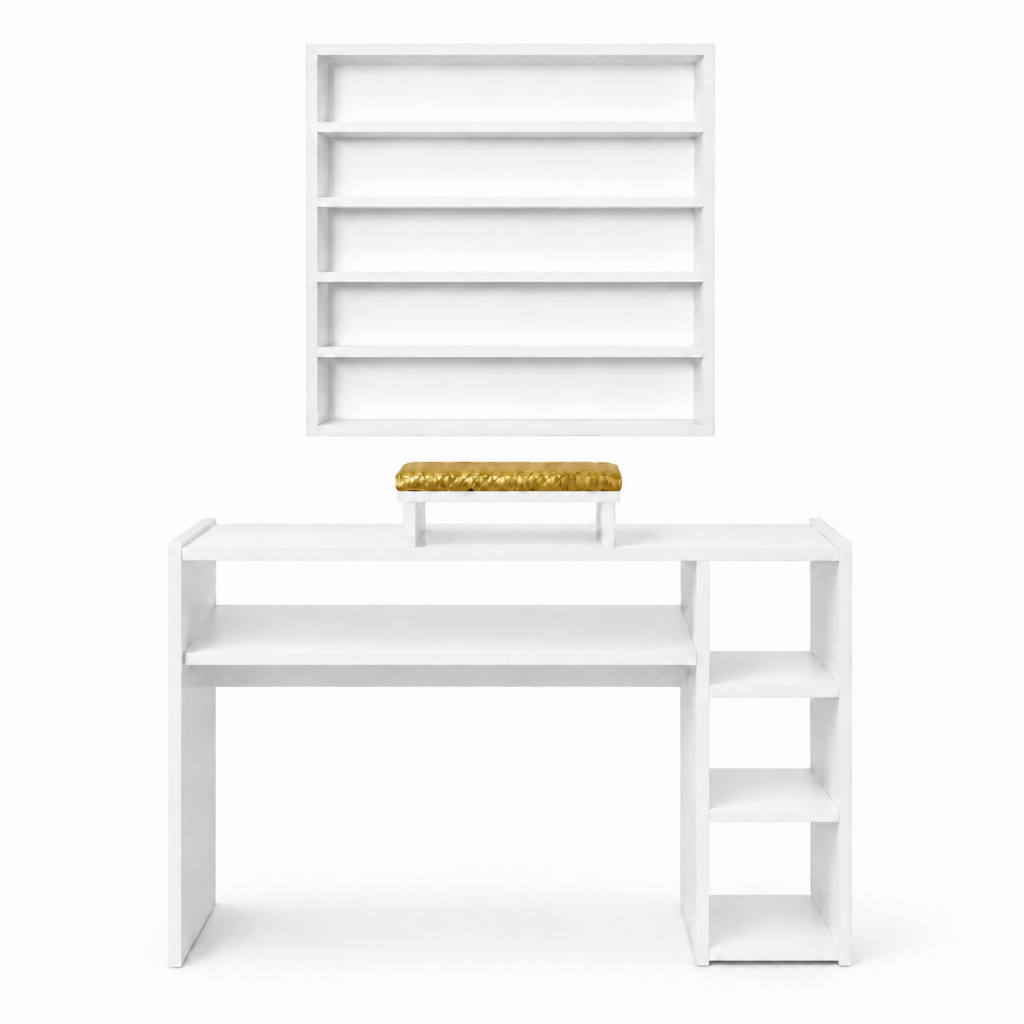Mesa Para Manicure Com Apoio De Punho E Expositor — imagem 2 de 2