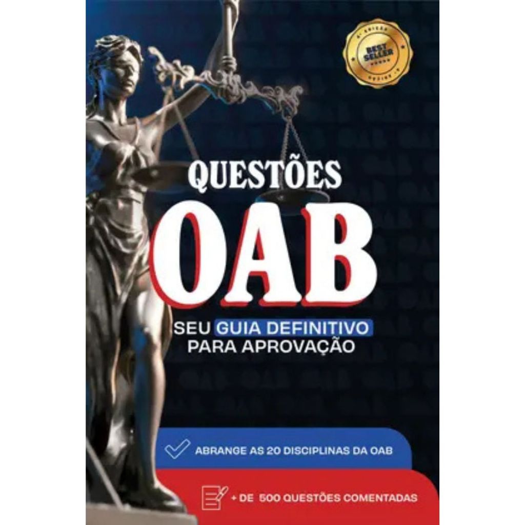 Livro Oab Perguntas Comentadas Para 1o Fase Exame Oab 2026 - OAB SIMPLIFICADO