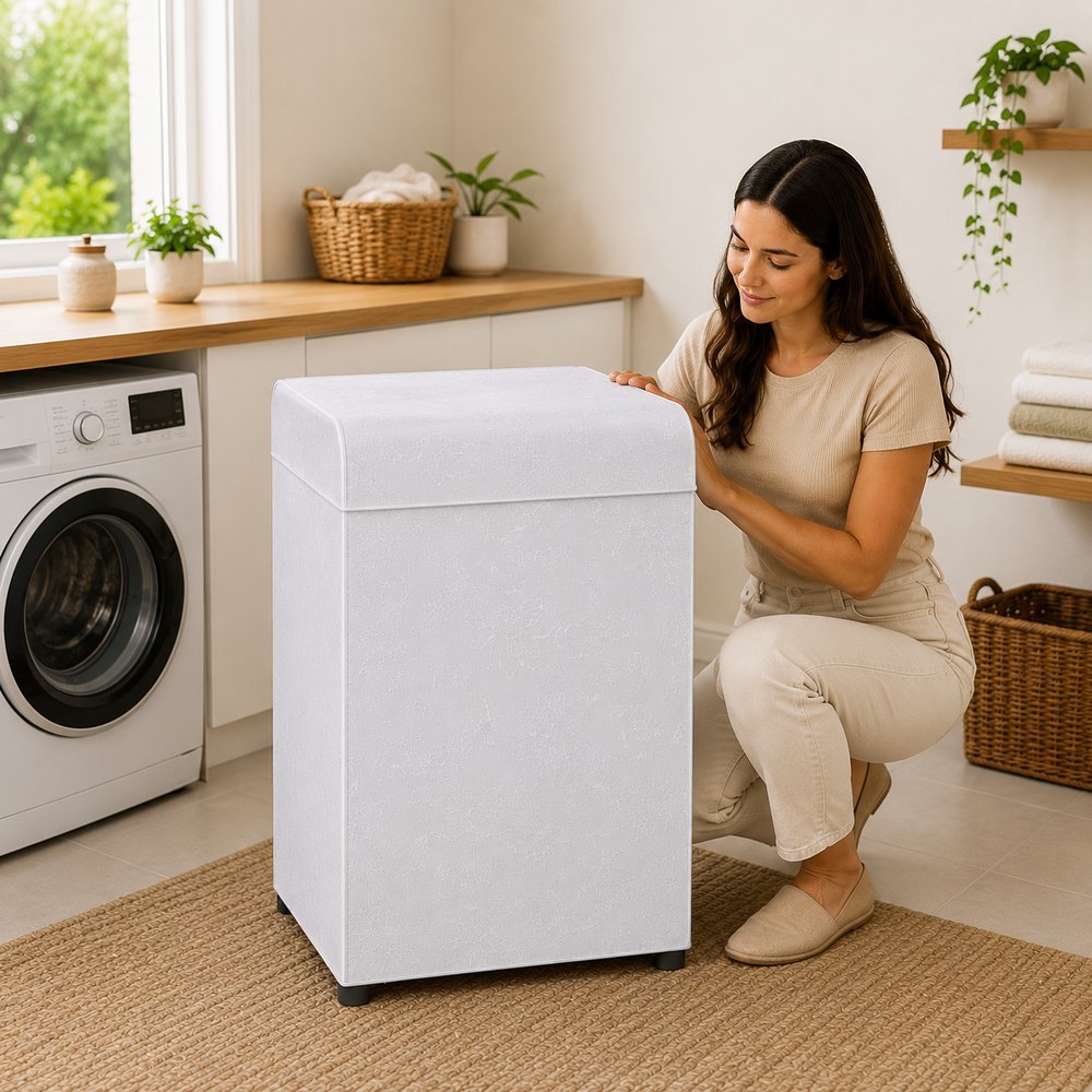 Capa Máquina de Lavar Branca Abertura Superior Electrolux Brastemp GE Panasonic Mabe 12kg a 16kg G