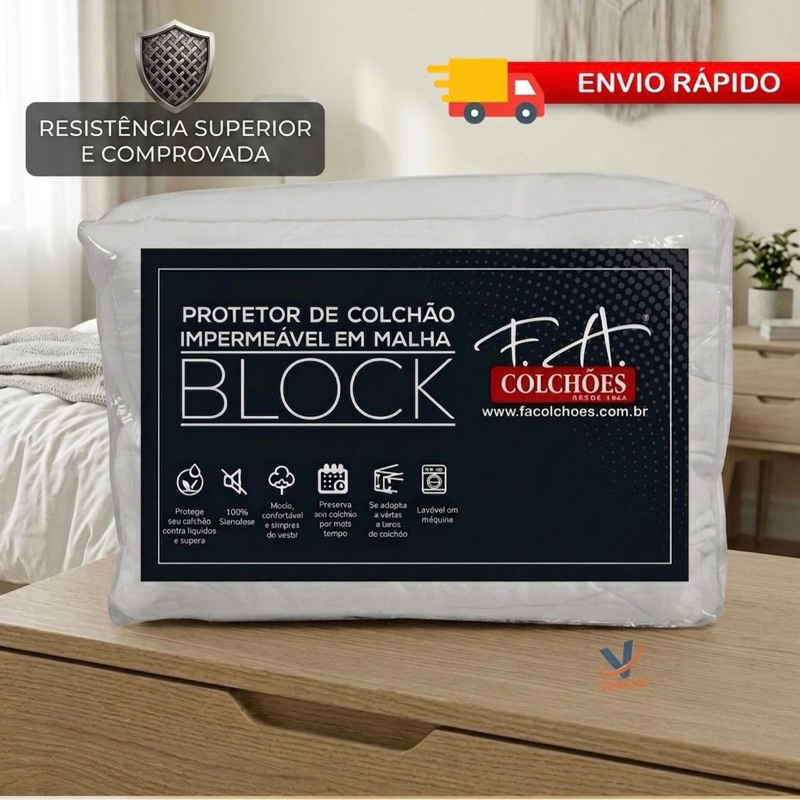 Protetor de Colchão Solteiro Impermeável Antiácaro Antialérgico 88x188x36cm