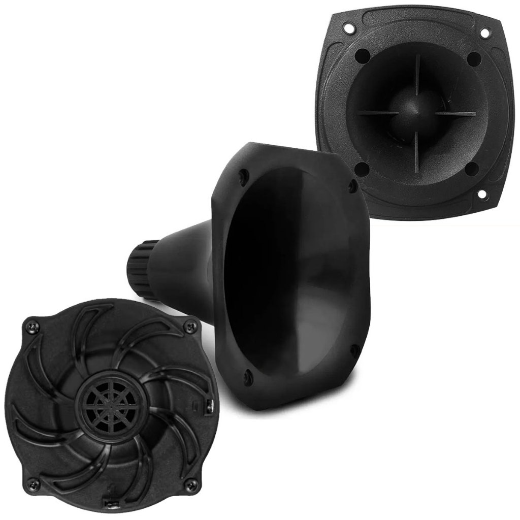 Kit Driver e Corneta Curta + Super Tweeter Permak Trio Som Automotivo