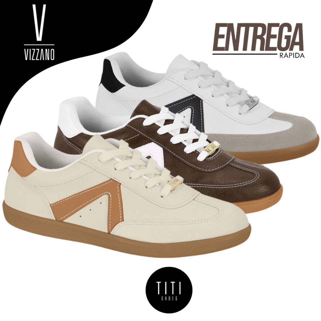 Tênis Feminino Vizzano Original Urbano Retrô Casual Chic Confortável Tendência