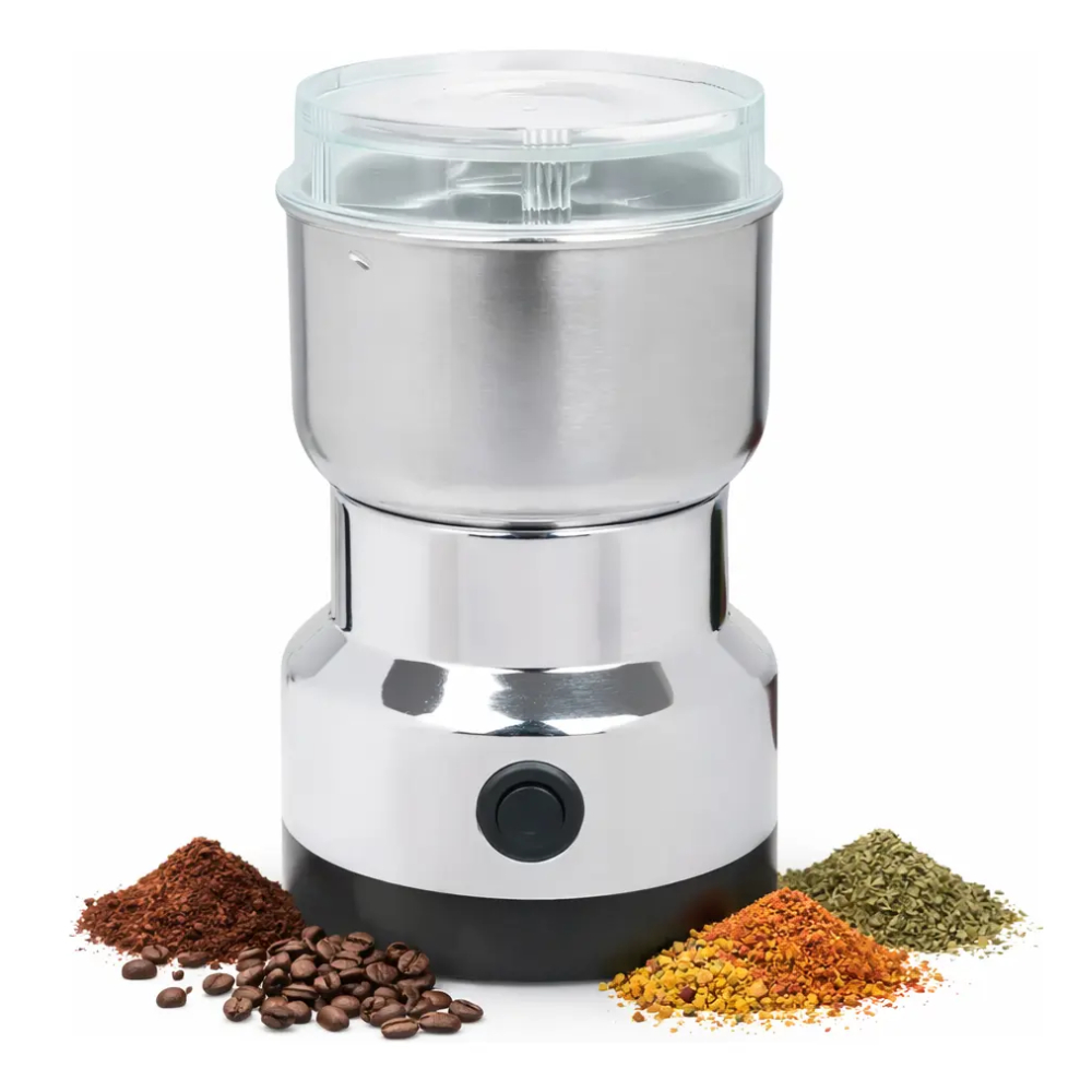 Triturador Elétrico de Grãos Moedor de Café Inox 150W Recarregável Bivolt