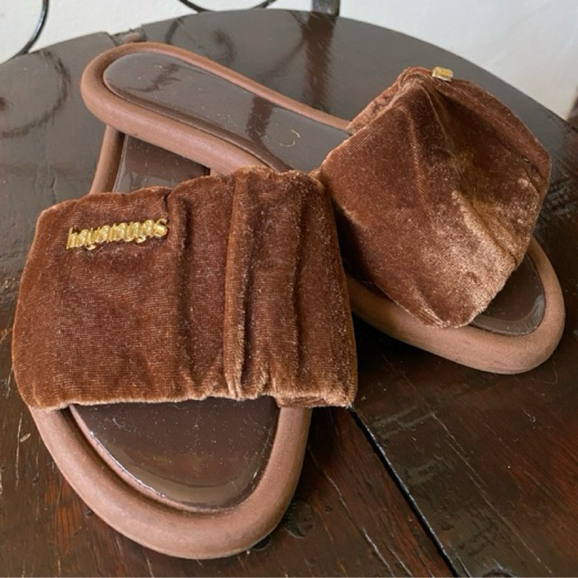 Chinelo Havaianas Slide Aveludado Marrom - nº36 ✨