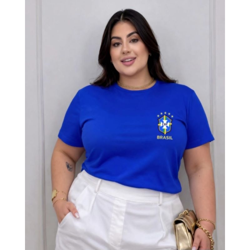 Camisa Feminina Seleção brasileira 💯 algodão