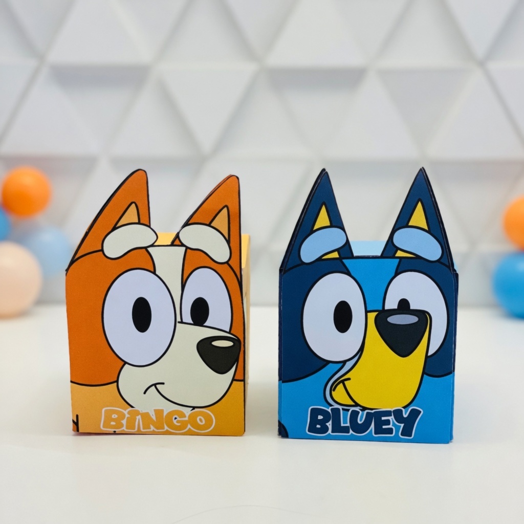kit caixas cubo personalizada Bluey e Bingo/Lembrancinhas Bluey e Bingo/ aniversario/ mimo