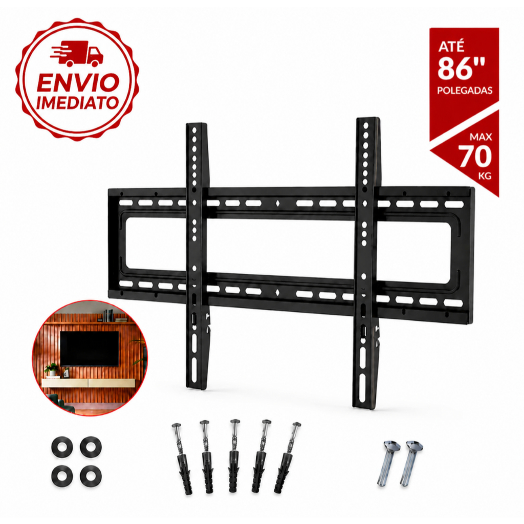 Suporte Para TV Fixo Parede e Painel 30 a 86 Polegadas Universal Ultra Reforçado